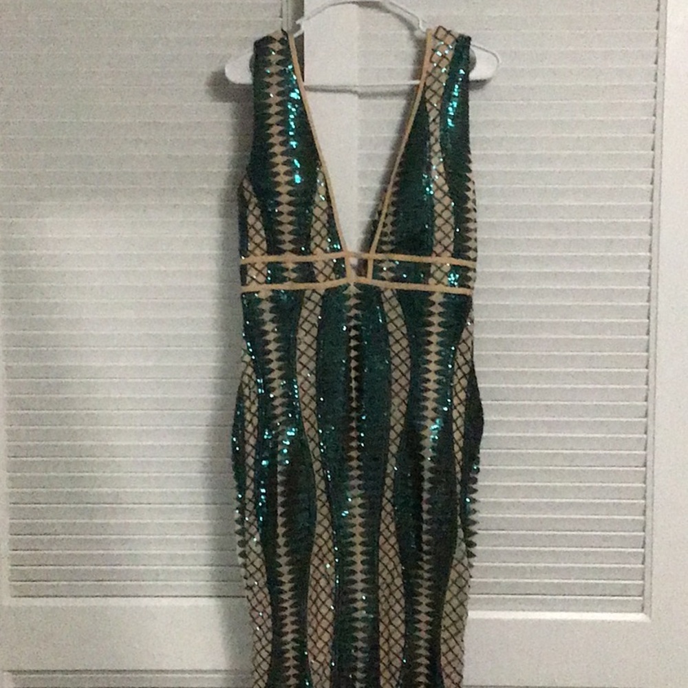Embellished Emerald Green Ball Gown